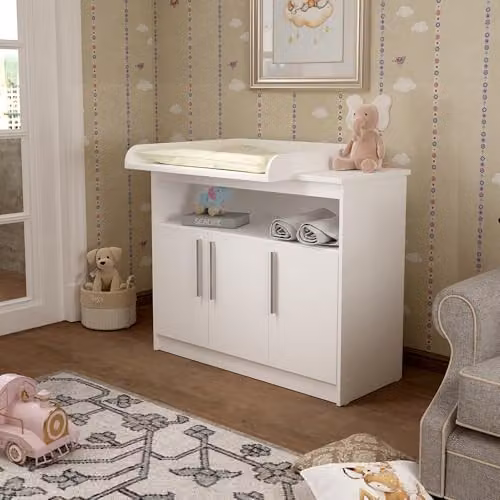 Shefa Kids 1100 Baby Changing Unit with Drawers in Elm and White – 2