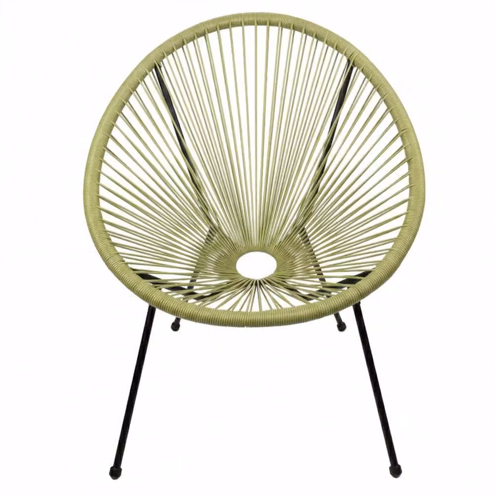 Madison & Mayfair Green Egg Chair Outdoor Garden Seat in Blue and Green Rattan – 2