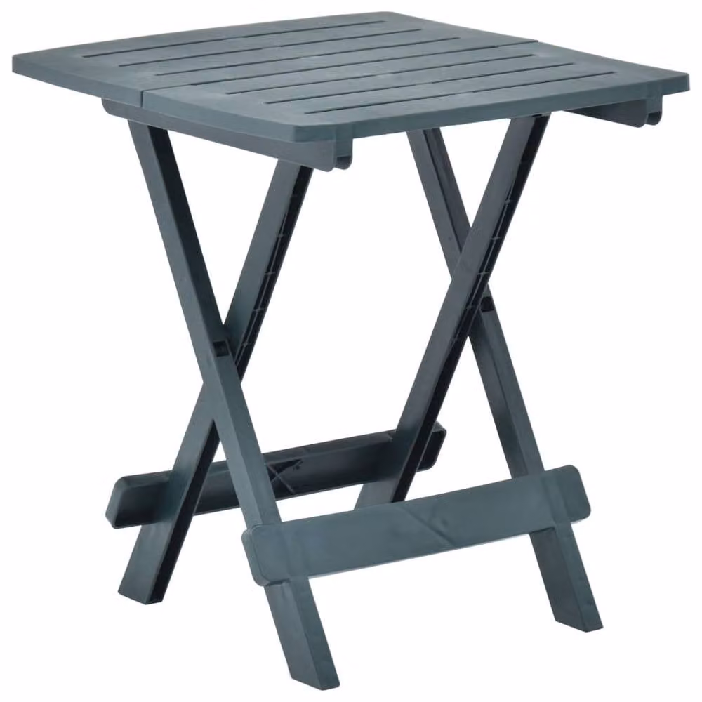 Berkfield Home Folding Green Plastic Garden Table, W/D/H: 45 x 43 x 50 cm – 2