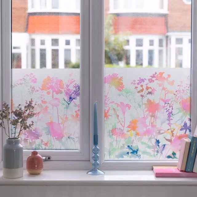 dc fix Miraflores Premium White Static Cling Privacy Window Vinyl Wrap