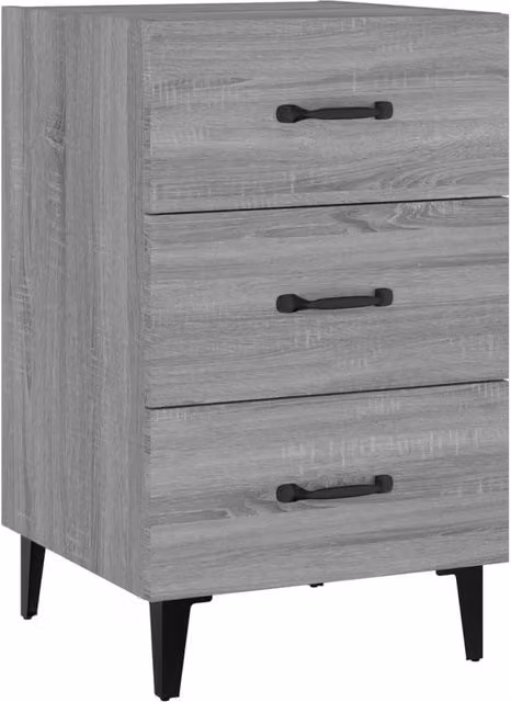 Berkfield Home Grey Sonoma Bedside Cabinet W/D/H: 40 x 40 x 66 cm – 1