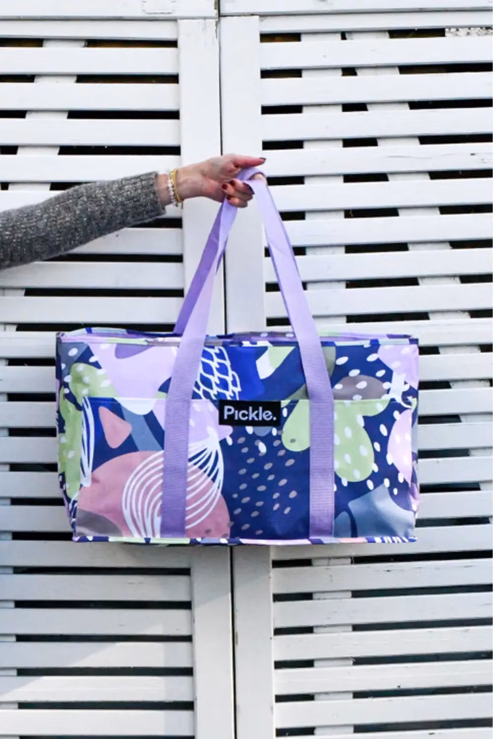 Pickle Picnic African Violet 3-in-1 Picnic Bag Set in Purple and Multicolour – 3