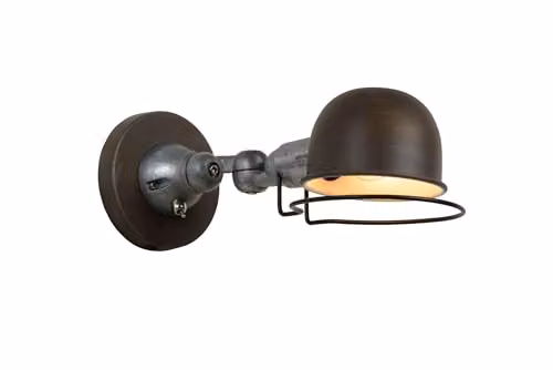 Lucide Honore Industrial Adjustable Wall Light, Brown, E14