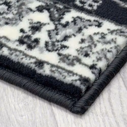runrug Traditional Oriental Hallway Runner Rug in Grey, W/D: 60 x 390 cm – 3