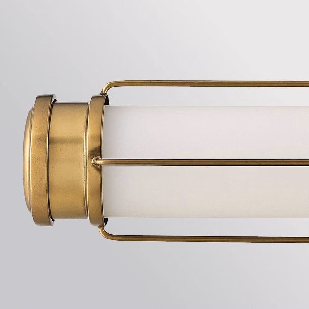 Netlighting Saylor Medium Integrated LED Wall Light in Heritage Brass with Warm White 3000K and IP44 Rating – 2