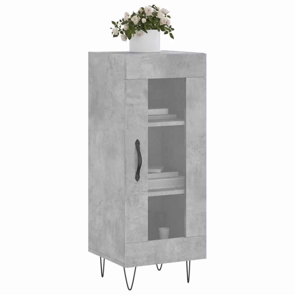 Berkfield Home Wall Mounted Sideboard in Grey, W/D/H: 34.5 x 34 x 90 cm – 3