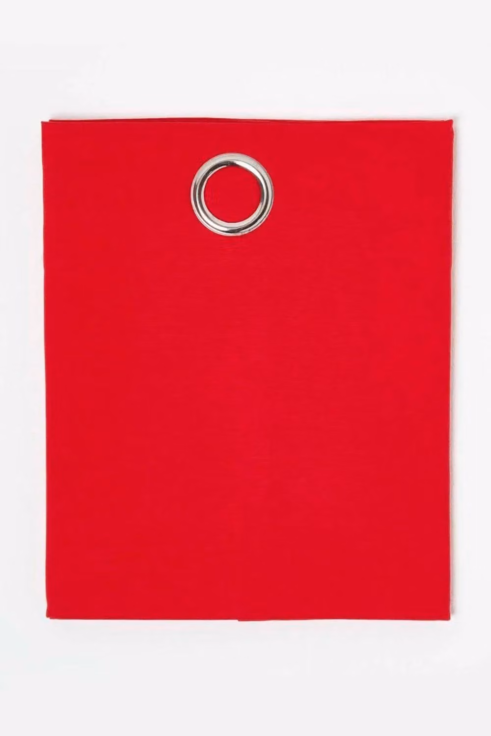 Homescapes Plain Red Cotton Eyelet Curtain Pair, Width: 140 cm, Drop: 229 cm – 2