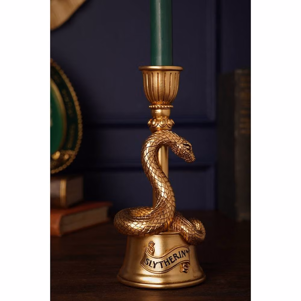 Warner Bros Harry Potter Slytherin Snake 3D Taper Candle Holder in Gold Metal – 2