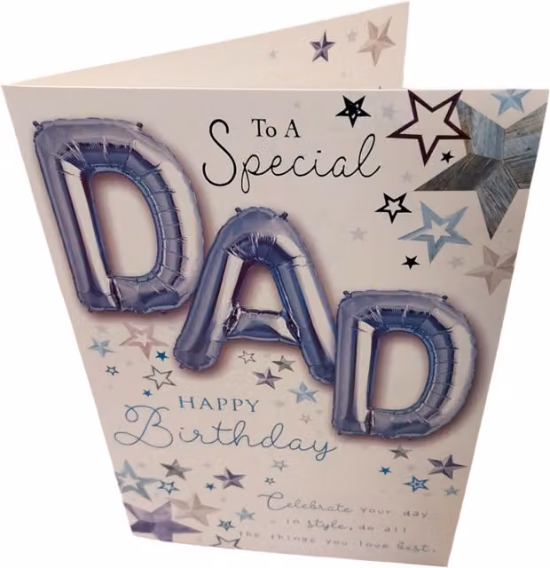 Balloon Boutique To a Special Dad Happy Birthday Greeting Card, Multicolour