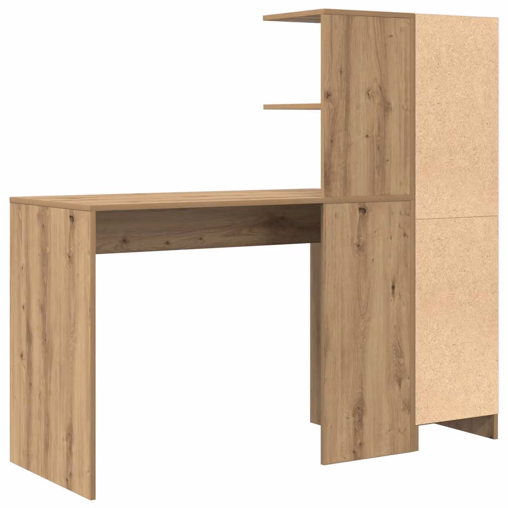 Berkfield Home Modern Wall Mounted Floating Writing Desk in Oak and Grey – 3