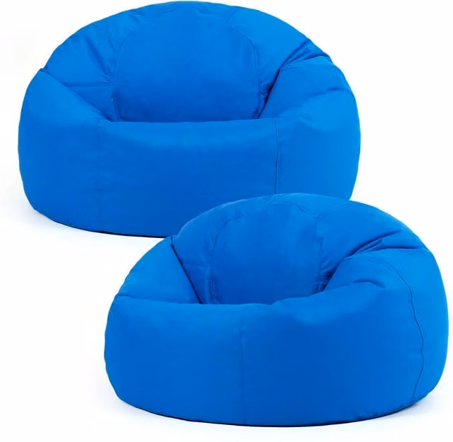 ICON Classic Indoor and Outdoor Bean Bag Set of 2 in Blue