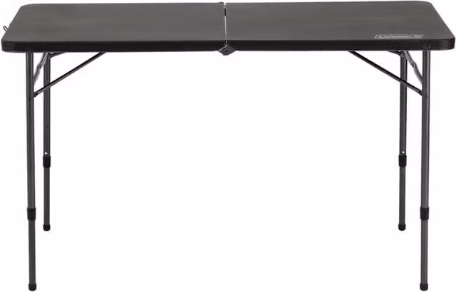 Coleman Adjustable Height Folding Camping Table in Black