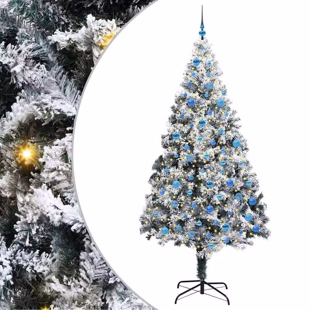 Berkfield Home Artificial Christmas Tree with 300 LEDs and Stand, Green, Height: 240 cm – 2