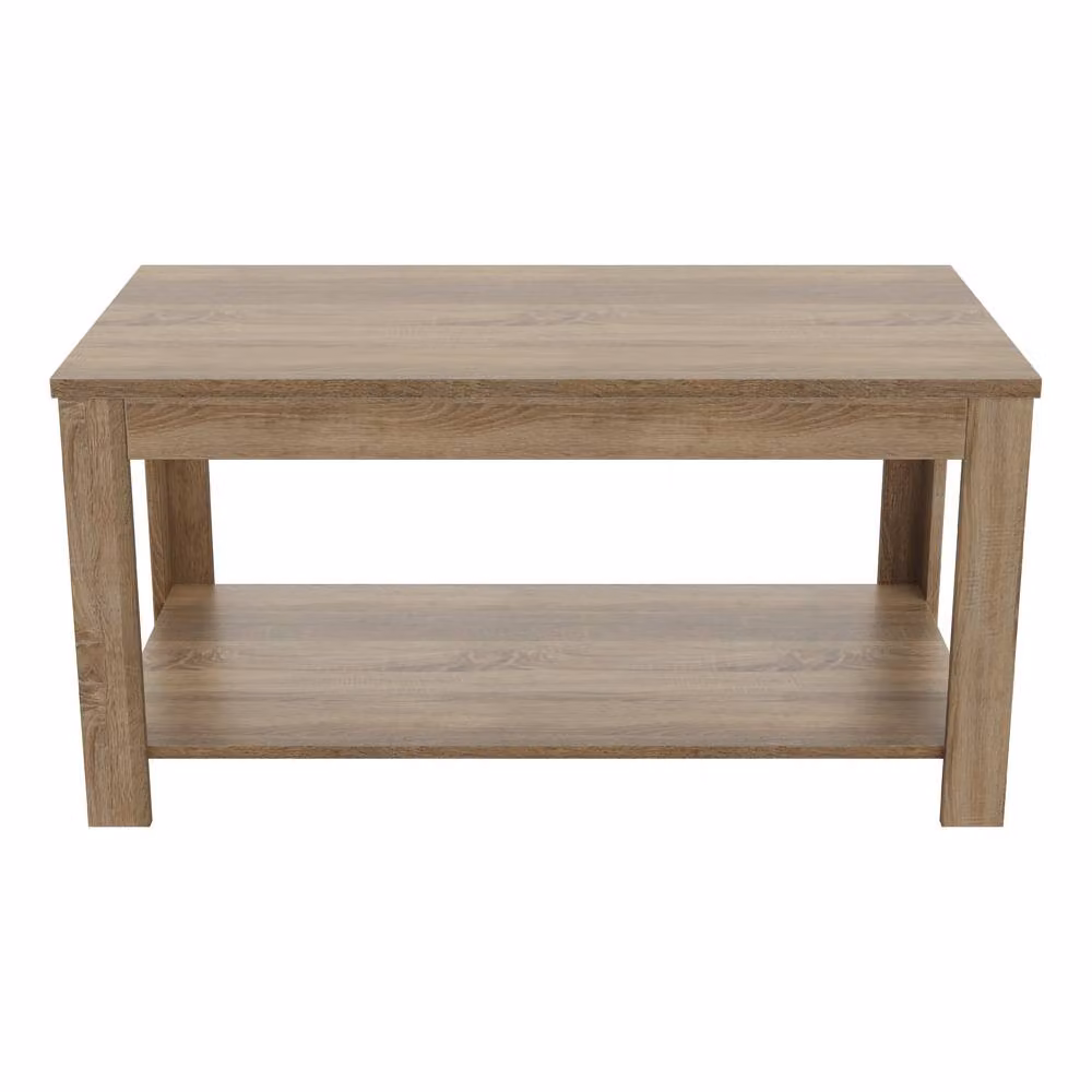 AVF Calibre Rectangular Coffee Table in Brown Wood, W: 90 cm, D: 50 cm – 2
