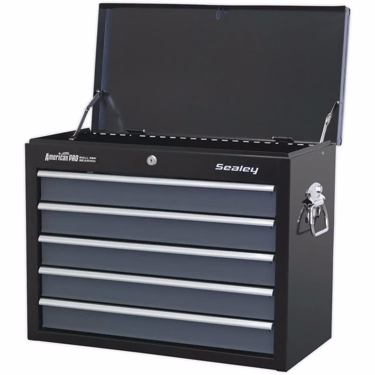 Loops Black 5 Drawer Lockable Tool Chest Storage Cabinet W: 60.0 cm, D: 30.5 cm, H: 47.0 cm – 4