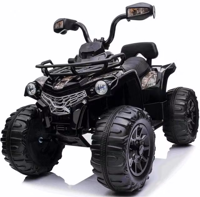OutdoorToys Cross Country Electric Ride On Quad Bike - Black