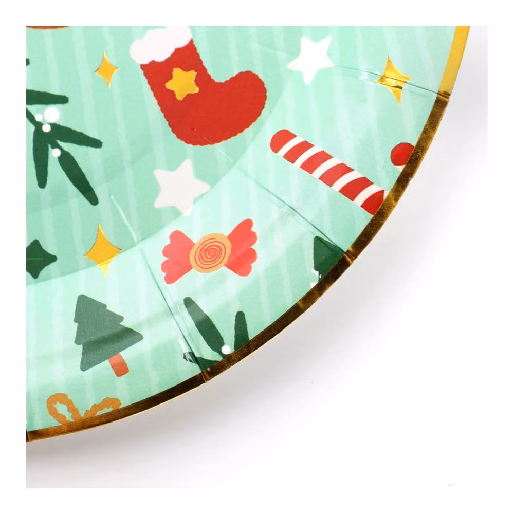 ILFD Group Ltd Pack of 10 Multicolour Christmas Design Paper Plates – 3