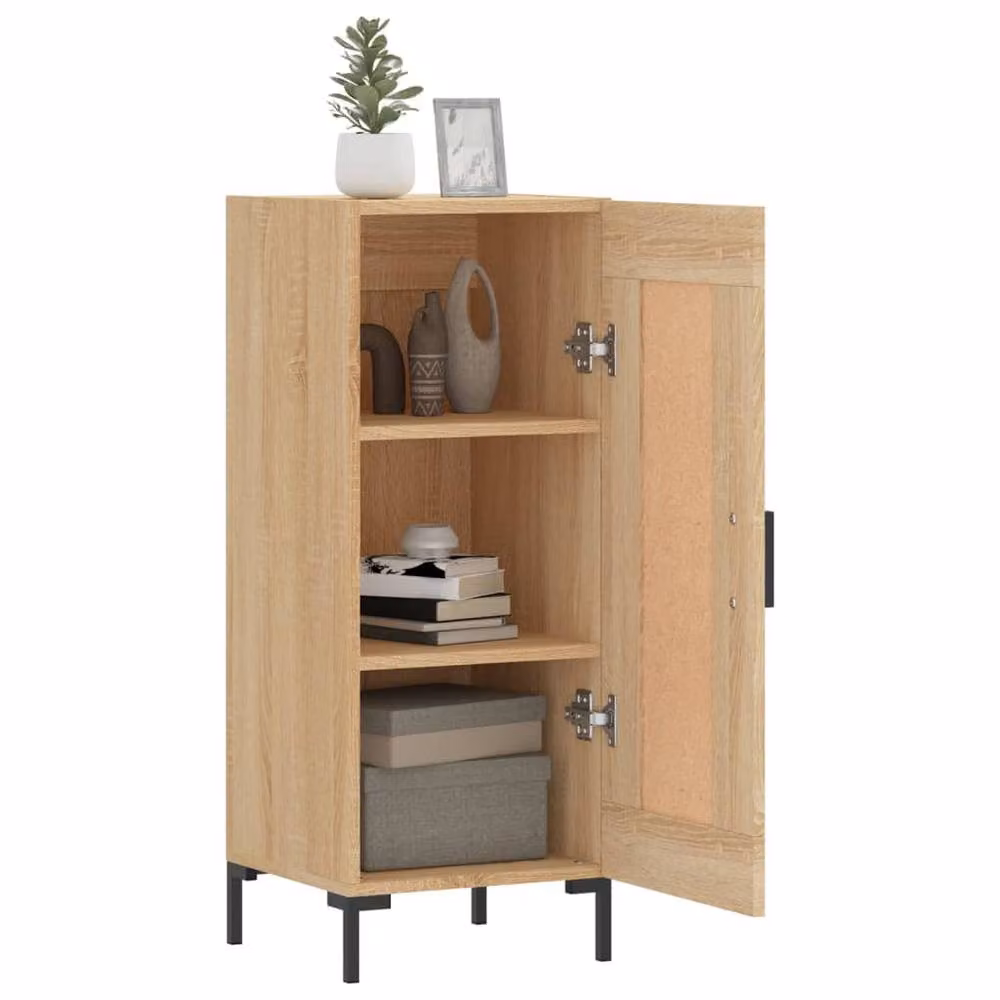 Berkfield Home Sonoma Oak Sideboard in Beige, W/D/H: 34.5 x 34.0 x 90.0 cm – 2