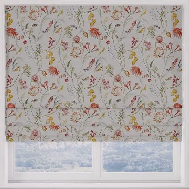 Terrys Springtime Multicolour Floral Blackout Made to Measure Roman Blind