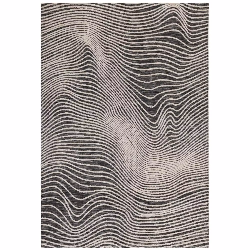 The Rug Shop UK Black Modern Abstract Easy to Clean Area Rug, W: 160 cm, L: 230 cm – 2