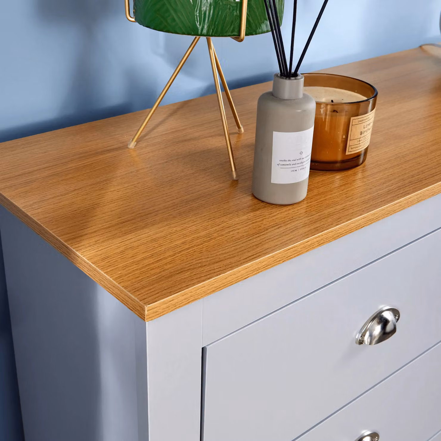 Home Source 6 Drawer Wooden Chest of Drawers with Soft Close Drawers in Grey Oak Finish – 2