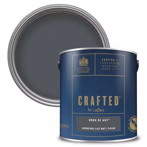 Crown Matt Emulsion Dispersion Paint in Grey, 2.5L – 1