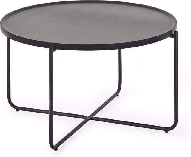 Julian Bowen Sagrada Coffee and Lamp Table Set in Black Metal