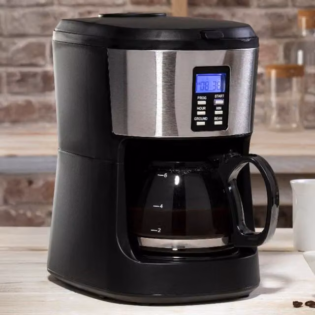 Innoteck Digital Bean To Jug Coffee Maker with 24 Hour Timer and Glass Jug, Black