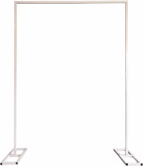 Neel Blue White Metal Rectangle Arch Backdrop Stand with Base, H 200 cm x W 150 cm