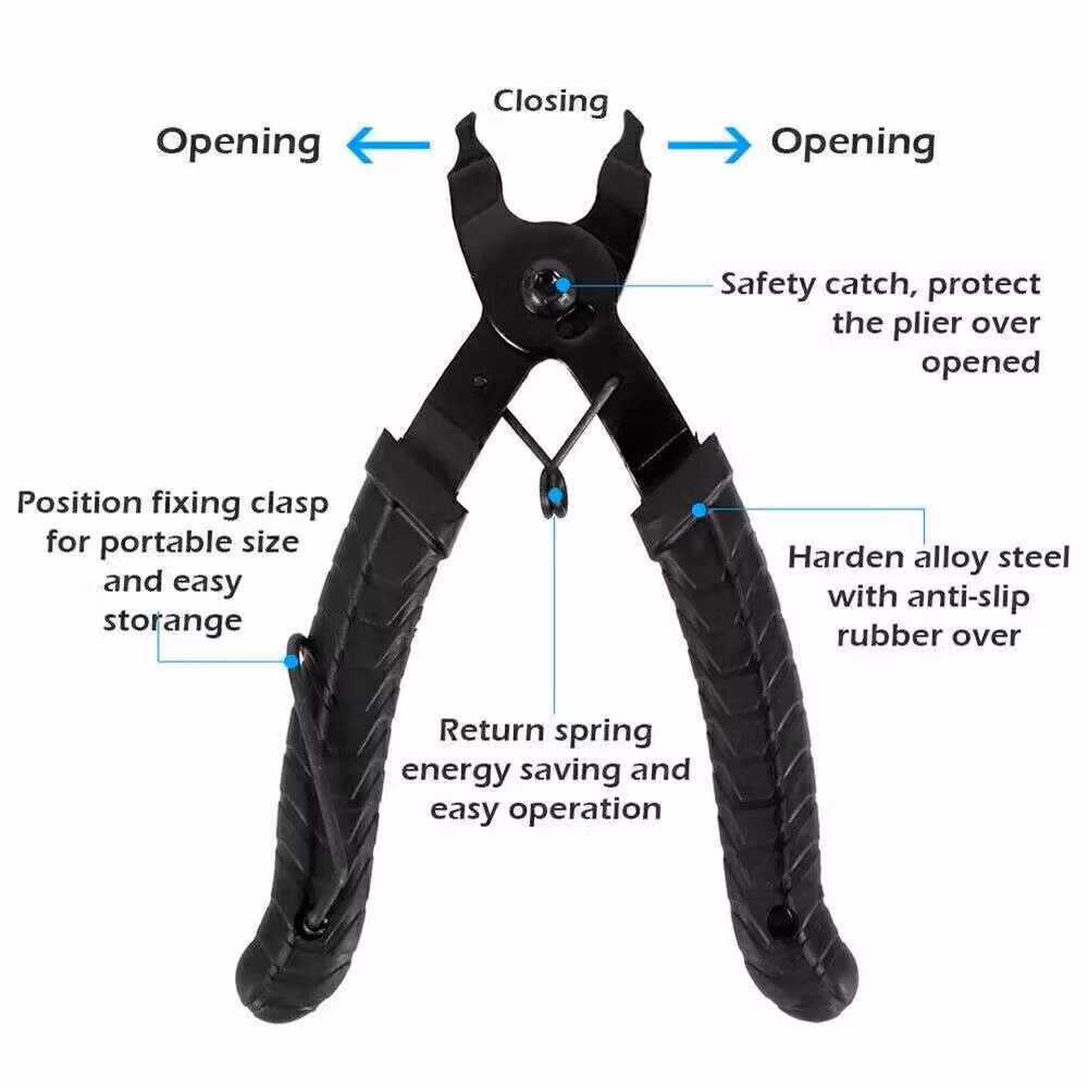SPETLEK Bike Chain Splitter and Link Plier Repair Tool Kit, Black – 4