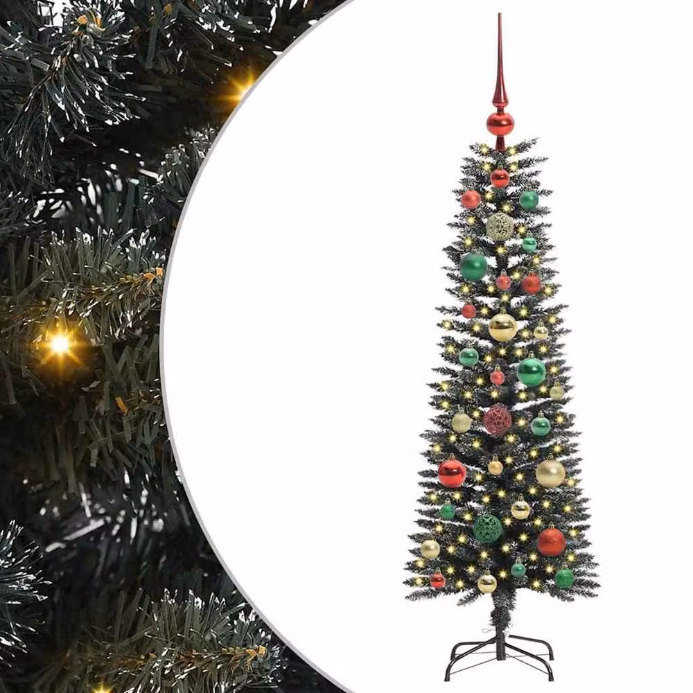 Berkfield Home Elegant Green Artificial Christmas Tree with Stand, H 120 x W 40.5 x D 40.5 cm – 3