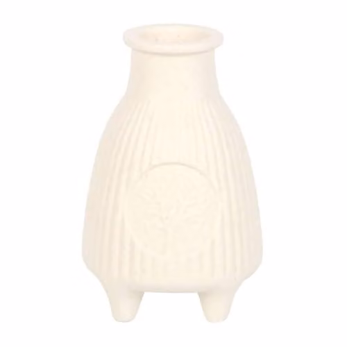 Something Different KDMD Ribbed Ceramic Palo Santo Incense Burner in Beige or White