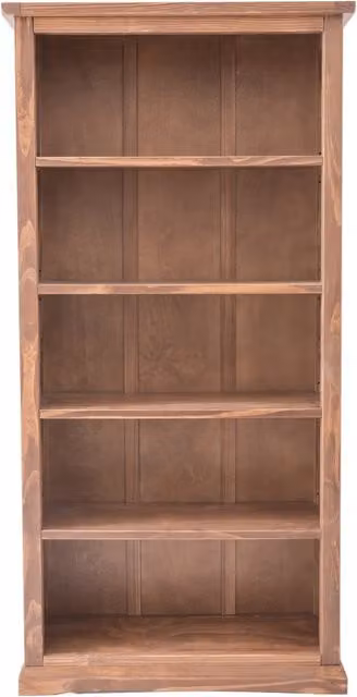 Cabinet Bits Tirolo Bookcase in Brown with Adjustable Shelves, W/D/H: 90 x 30 x 180 cm