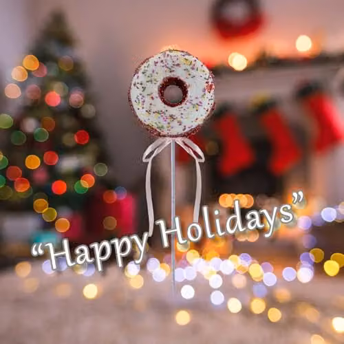 VFM e-Store Christmas Flower Pendant Decoration in Red, White and Multicolour, W/H: 17 x 51 cm – 3