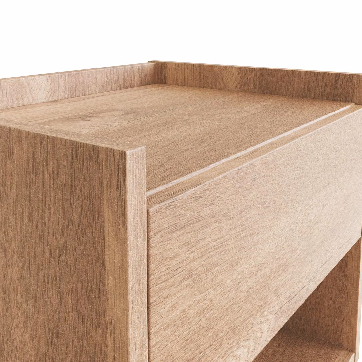 GFW Harmony Wall Mounted Pair of Bedside Tables in Oak – 3