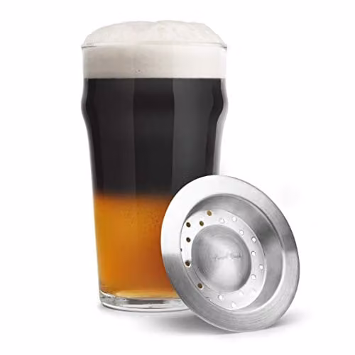 Final Touch Black and Tan Beer Glass and Layering Tool Set in Black and Multicolour – 1
