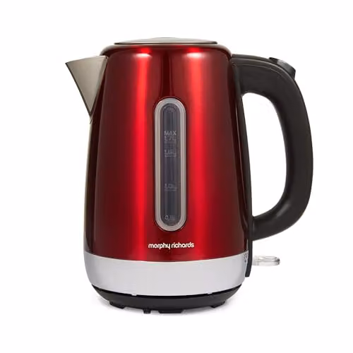 Morphy Richards Equip Stainless Steel Jug Kettle, Red, 1.7 l – 1