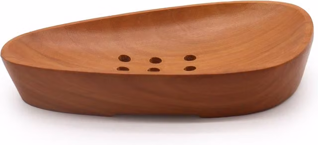 Ancient Wisdom Classic Mahogany Wooden Soap Dish with Drainage in Brown – 2