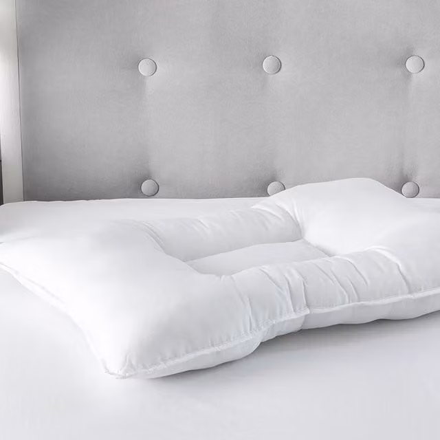 Snug City Anti Snore Soft Touch Microfibre Pillow with Allergy Friendly White Cover