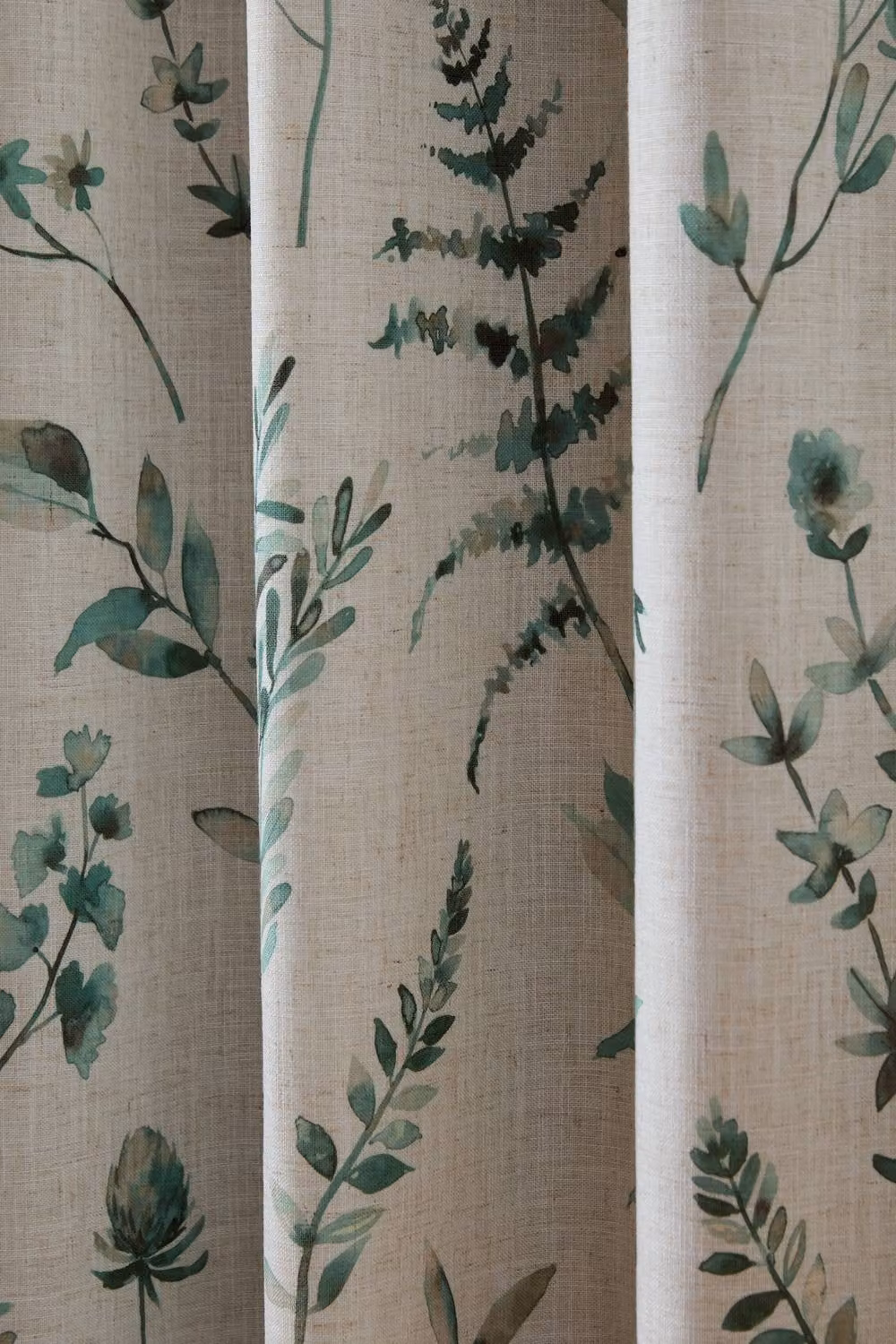 Catherine Lansfield Watercolour Leaves Lined Eyelet Curtains, Multicolour, Width: 117 cm, Drop: 229 cm – 2
