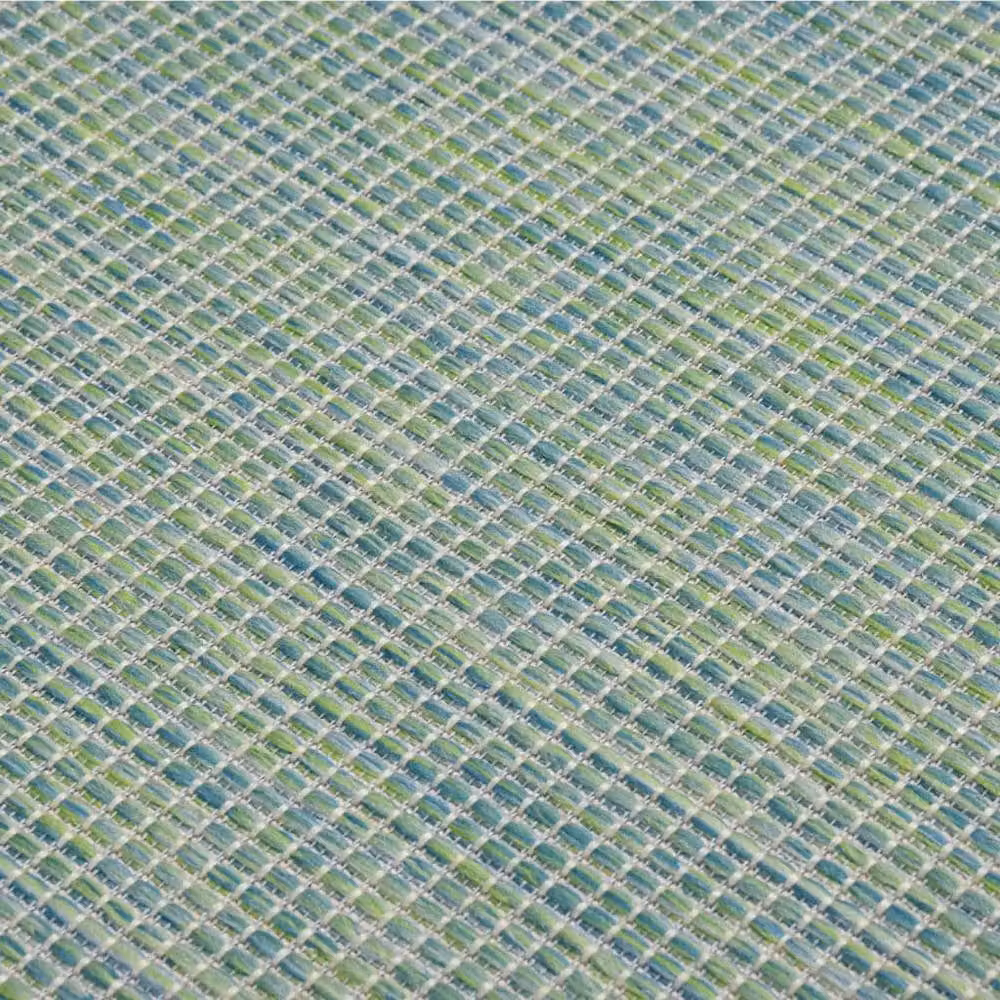 Berkfield Home Turquoise Outdoor Flatweave Rug, W/D: 80 x 250 cm – 3