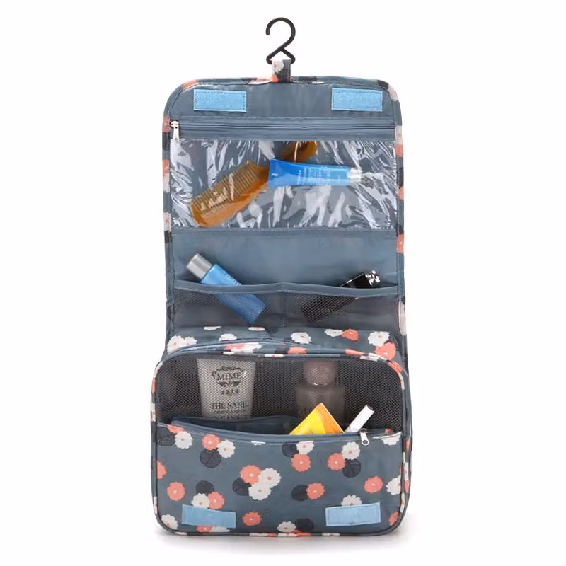 Leaper Pack of 2 Blue Foldable Fabric Portable Travel Storage Bags – 4