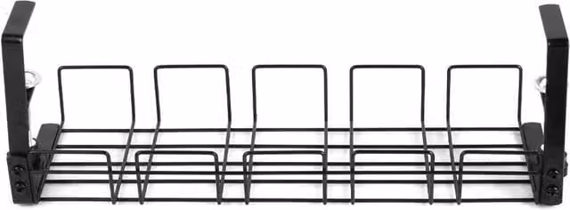 Havendro No Drill Cable Tray Black Under Desk Wire and Cord Storage Rack Organiser – 1