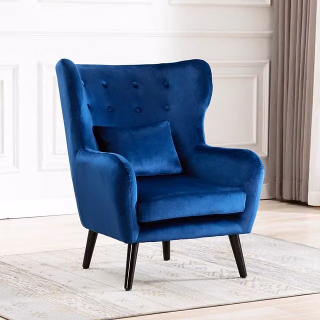 More4Homes Winslow Modern Blue Fabric Accent Armchair