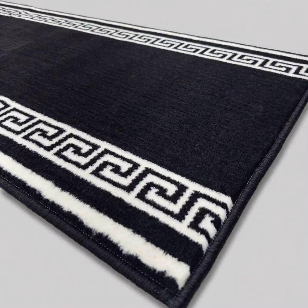runrug Soft and Luxurious Hallway Runner Rug in Black, W/D/H: 70 x 150 x 0.9 cm – 6