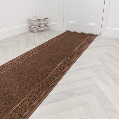 runrug Loop Pile Hallway Runner Rug in St Tropez Dark Brown, W: 100 cm, L: 300 cm – 5