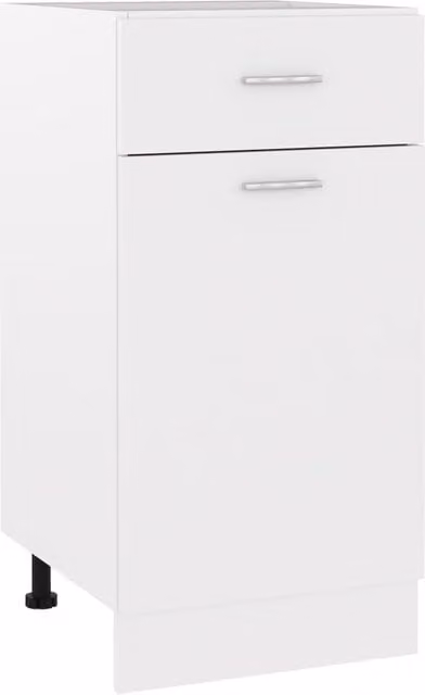 Berkfield Home White Drawer Bottom Cabinet in MDF, W/D/H: 40 x 46 x 81.5 cm