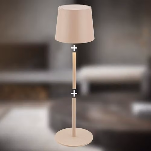 Briloner Beige Rechargeable LED Table Lamp, Dimmable Touch Control Reading Light, H 33 cm x W 11 cm x D 11 cm – 7
