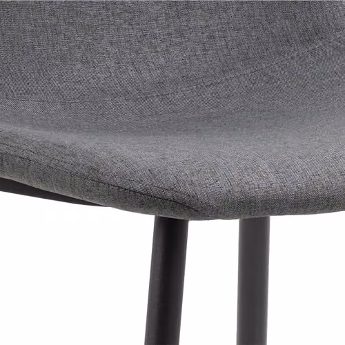 Furniture To Go Wilma Dining Table with Oak Top and Black Legs and 4 Celia Dining Chairs in Light Grey – 5