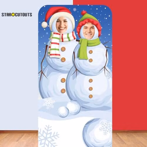 Star Cutouts Lifesize Snowmen Stand-In Cardboard Cutout, White, H: 186 cm x W: 96 cm – 2